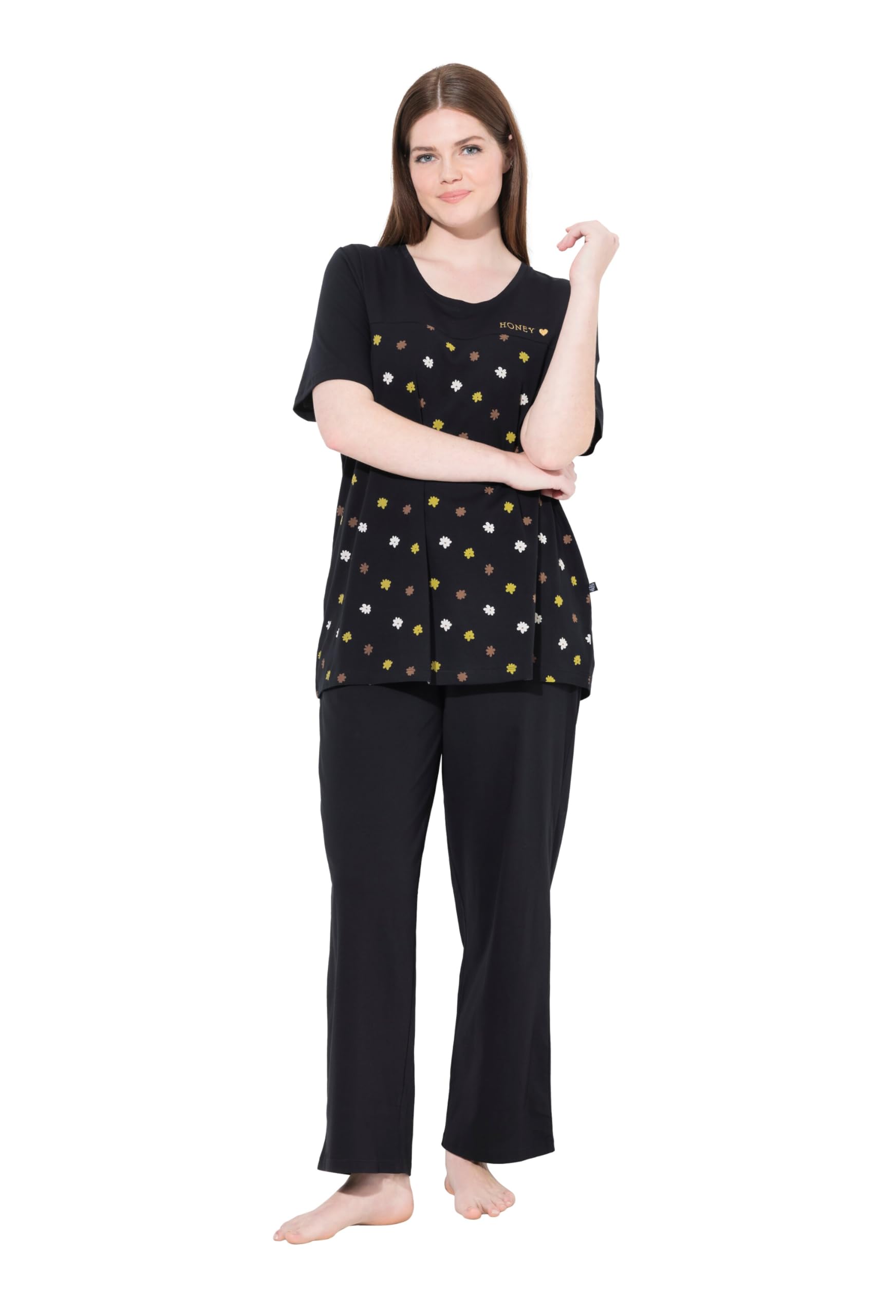 Ulla Popken Pyjama, Flower Rain Ensemble Pyjama Femme