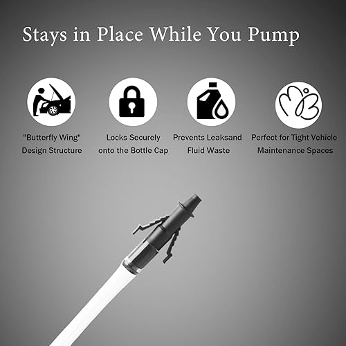 Miniatura 5 de Bomba manual de transferencia de fluidos automotriz, capacidad de 30 cc para botellas de galón, transferencia de aceite y anticongelante, botellas