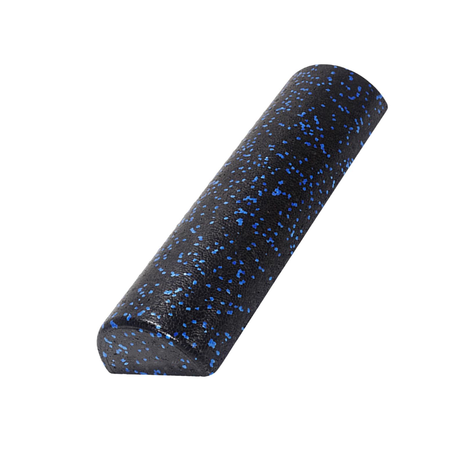 Masseur en mousse à haute densité à blocs souples demi-rouleau rond physio pour le fitness à domicile, bleu 60 cm (couleur : violet 30 cm