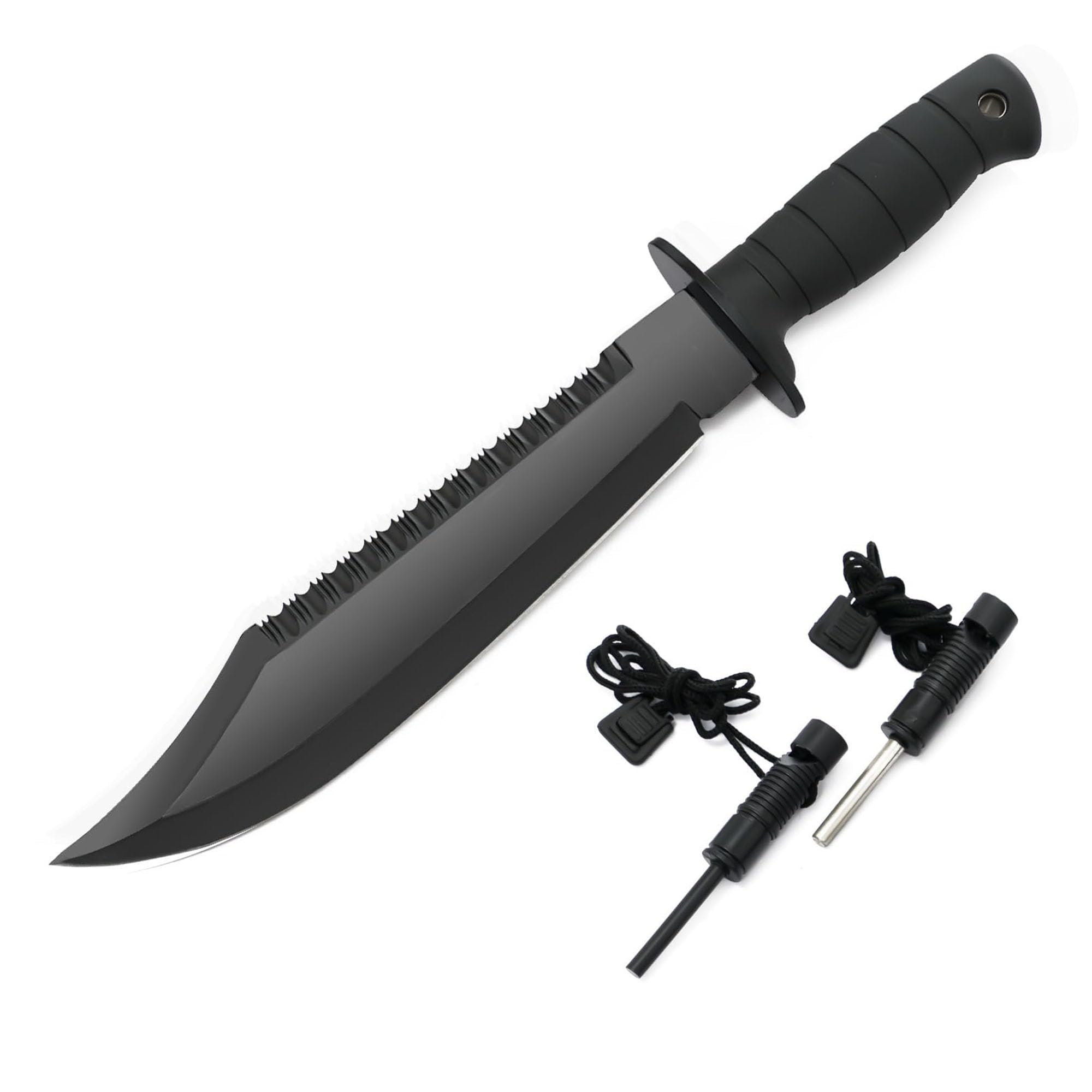 Lancergear Hunting Knife with Sheath, 15-inch Fixed Blade Tactical Hunting Knives for Camping, Survival Training, Bushcraft and Adventure