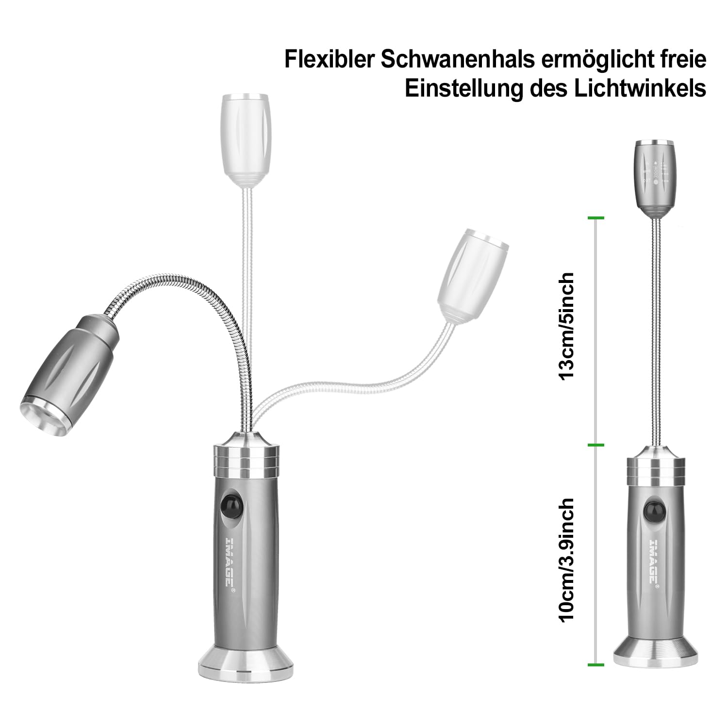 IMAGE Lámpara para barbacoa, 2 unidades, magnética, LED, luz de barbacoa giratoria 360°, iluminación para barbacoa, pícnic al aire libre, regalos para hombres, papá, marido, día del padre