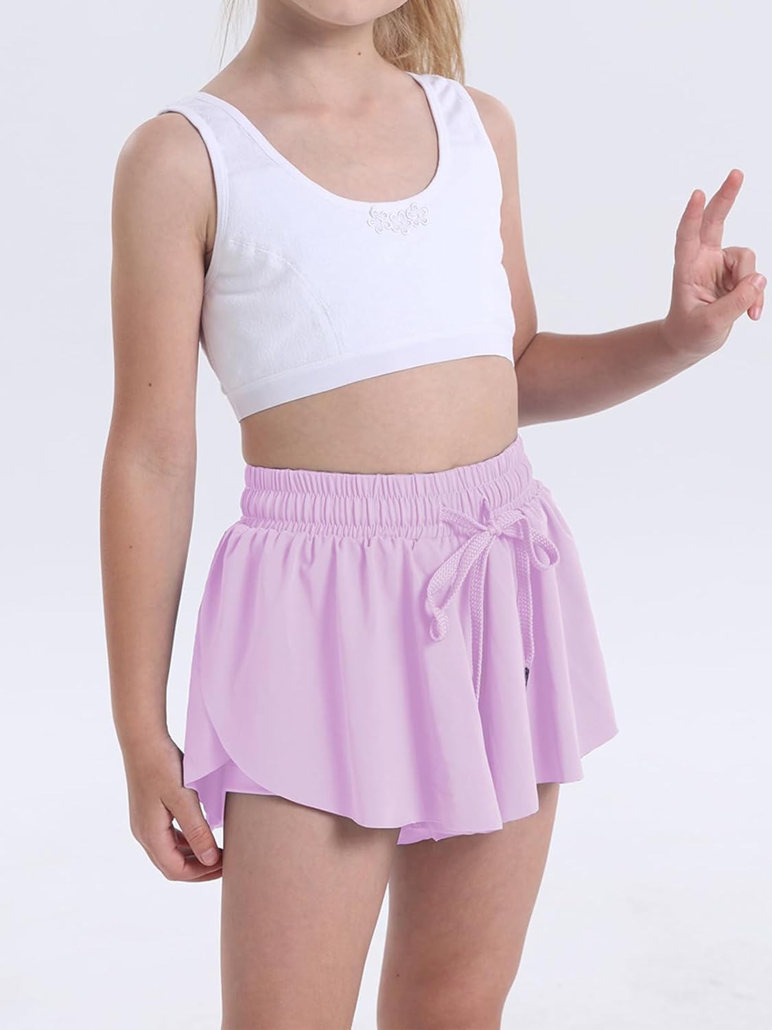 Flowy Shorts for Teen Girls Athletic Running Youth Butterfly Shorts - Image 3