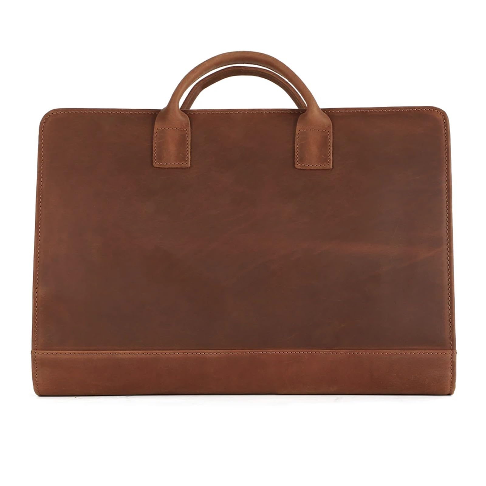 Bolso Mensajero De Cuero Maletín retro de cuero for hombre, for portátil 15,6", bolso mano 7,9", organizador negocios, viaje for oficina En Viaje De Negocios