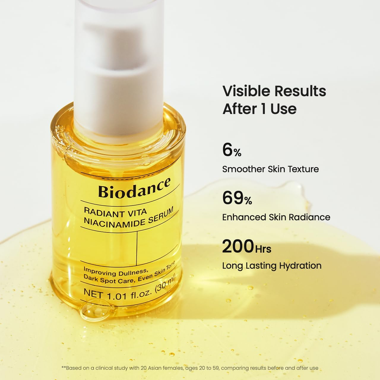 BIODANCE Radiant Vita Niacinamide Serum - Sérum Facial Iluminador con Vitamina C y Niacinamida, Corrector de Manchas y Tono Uniforme, K-Beauty Coreano, 30 ml — view 5