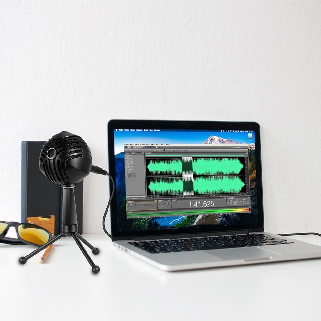 Microphone d'ordinateur USB omnidirectionnel antibruit