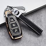 Kompatibilität: Diese Autoschlüssel Abdeckung Passt für Ford: Fiesta IV / Focus III / 4 /ST RS/ Galaxy / Fusion / Mondeo IV MK3 MK4 / B-Max / C-Max II / S-Max / Kuga II / Ecosport /Grand C-Max (CB7). (Aufgrund unterschiedlicher Produktionsjahre können Autoschlüssel unterschiedlich sein. Bitte stellen Sie sicher, dass unser Schlüsseletui für Ihren Schlüssel geeignet ist.)