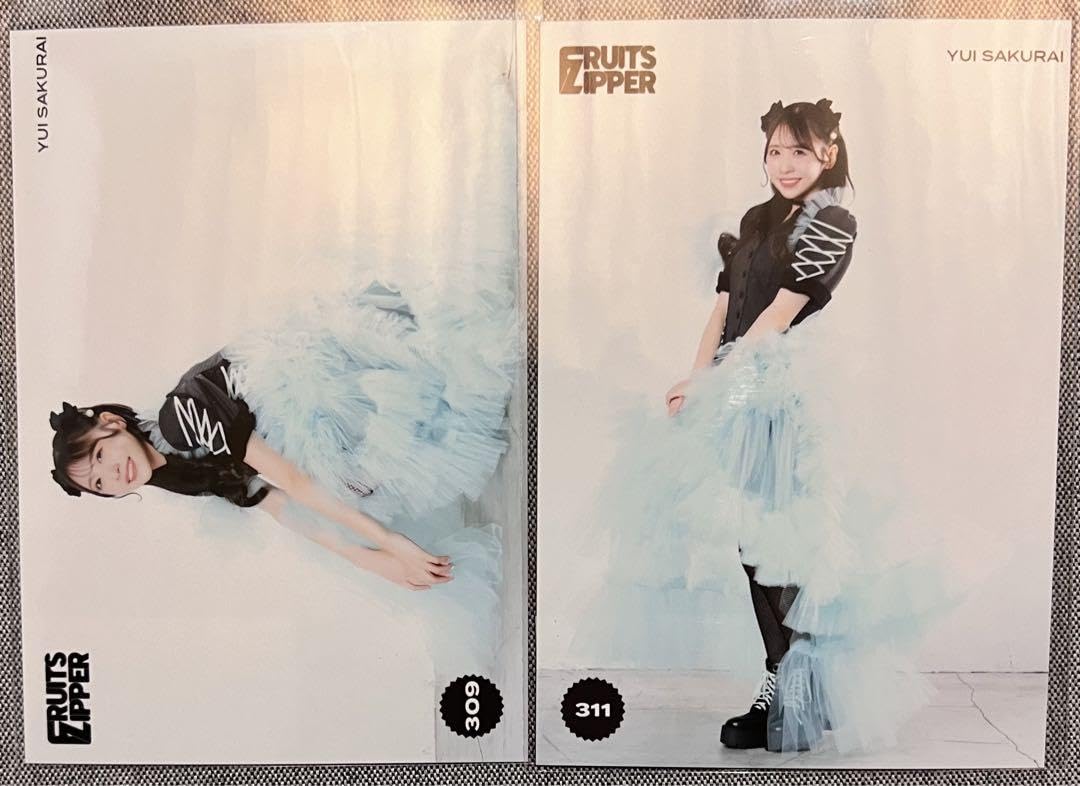 Amazon.co.jp: 櫻井優衣 直筆サイン 生写真 B 他2枚 フルーツジッパー