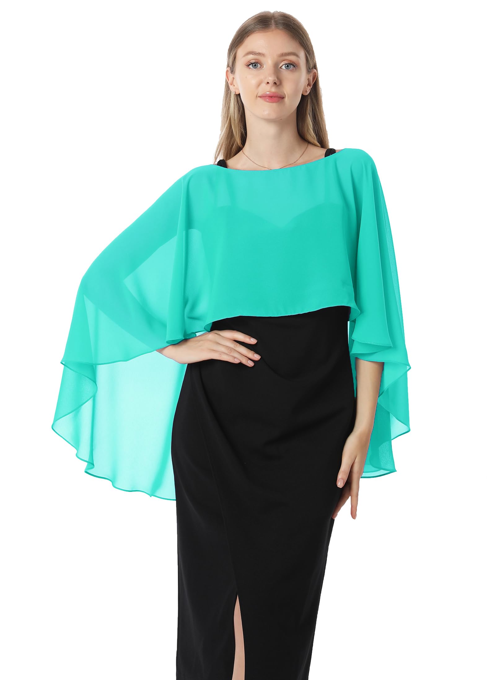 Capelets for women Chiffon Cape Shawls and Wraps for Evening Dress Wedding Capes Cover Up