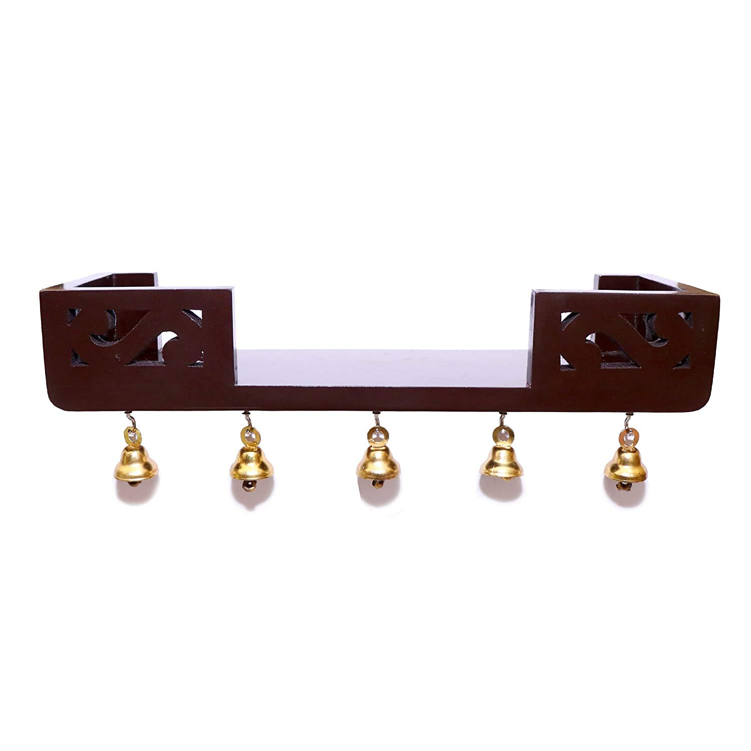 Woodkartindia Wooden Wall Shelf Temple Shelf, Temple for Statue,Office
