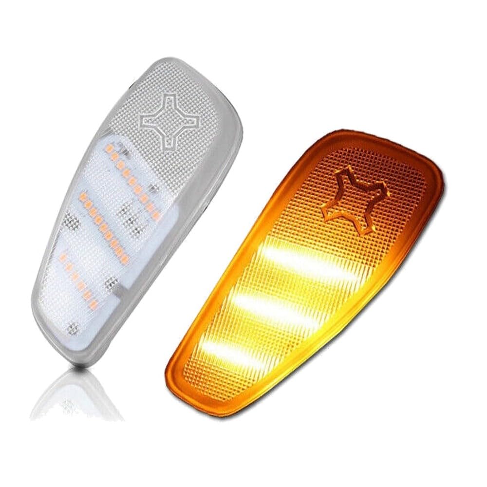 Amazon.com: ZJWSRSST L + R Clear Amber Side Marker Indicators 