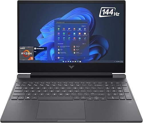 HP Victus - Laptop para juegos, pantalla FHD IPS de 15.6 pulgadas de 144 Hz, AMD 6-Core Ryzen 5 7535HS (Beat i7-1260P), GeForce RTX 2050, 32GB DDR5,