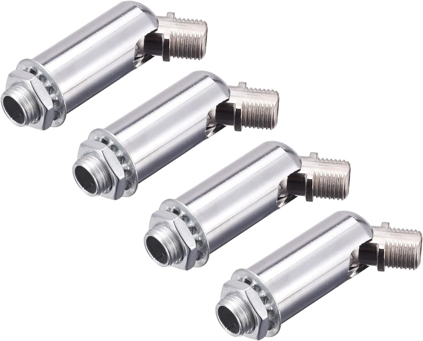 MECCANIXITY Sloped Ceiling Adapter 180 Degree Swivel M10 Thread, for Chandelier Ceiling Pendant Light, Chrome Pack of 4