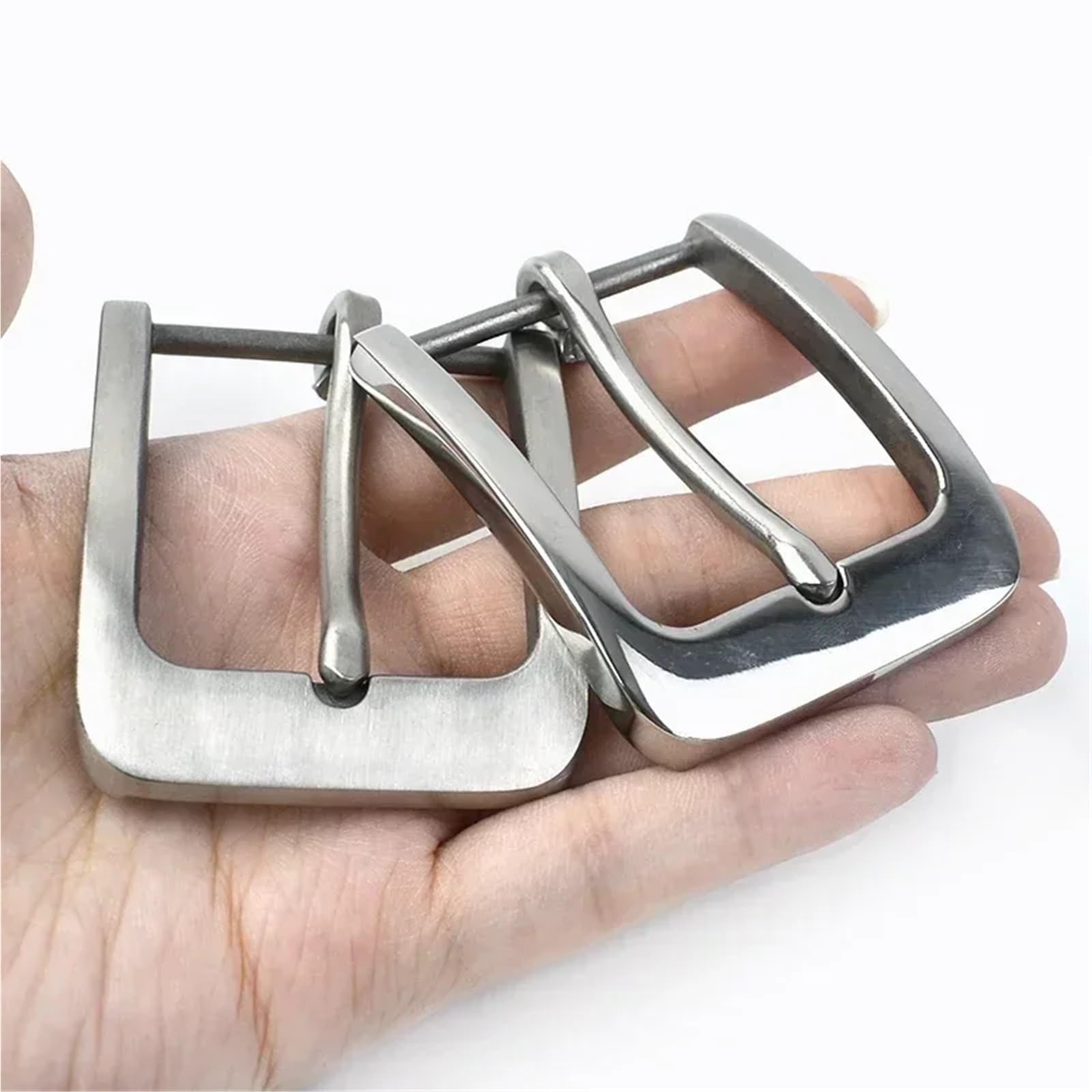 Hebillas de cinturón acero inoxidable macizo 40 mm, 20 unidades, con pasador cepillado, metal, for vaqueros, accesorios y manualidades Para Cinturones