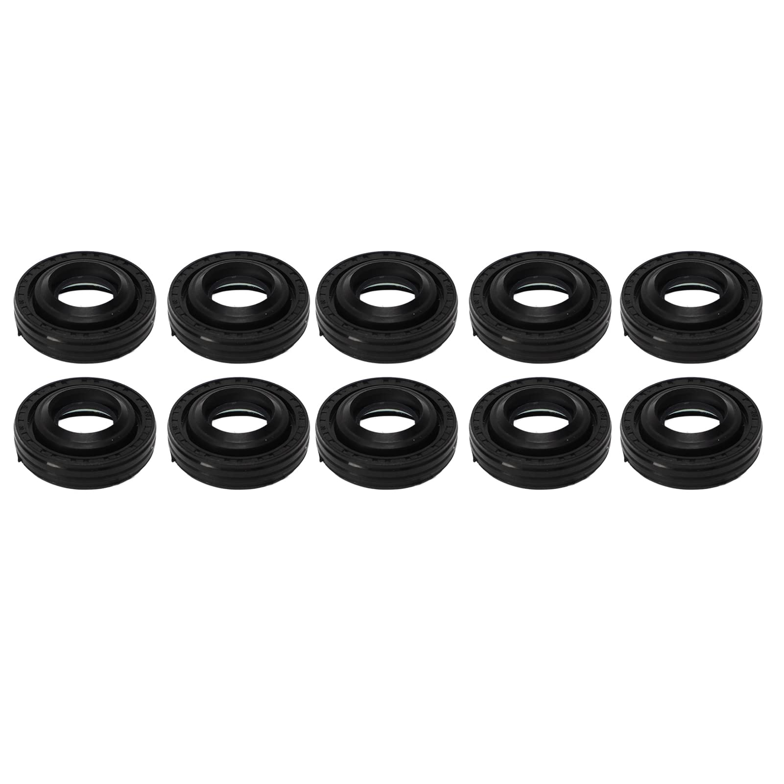 Kit di guarnizioni per compressore Torvex, set di guarnizioni a labbro per paraolio in gomma per albero da 10 pezzi, compatibile con compressori CA V5 per la riparazione CA