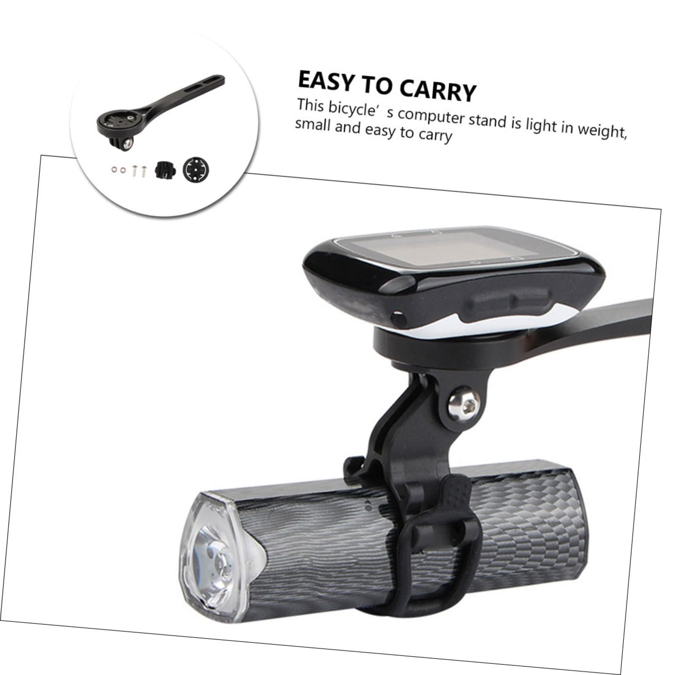 POPETPOP Support de Montre de Vélo Aluminium Alliage avec Adaptateur pour Chronomètre Caméra Noir Support Légèreté pour Guidon