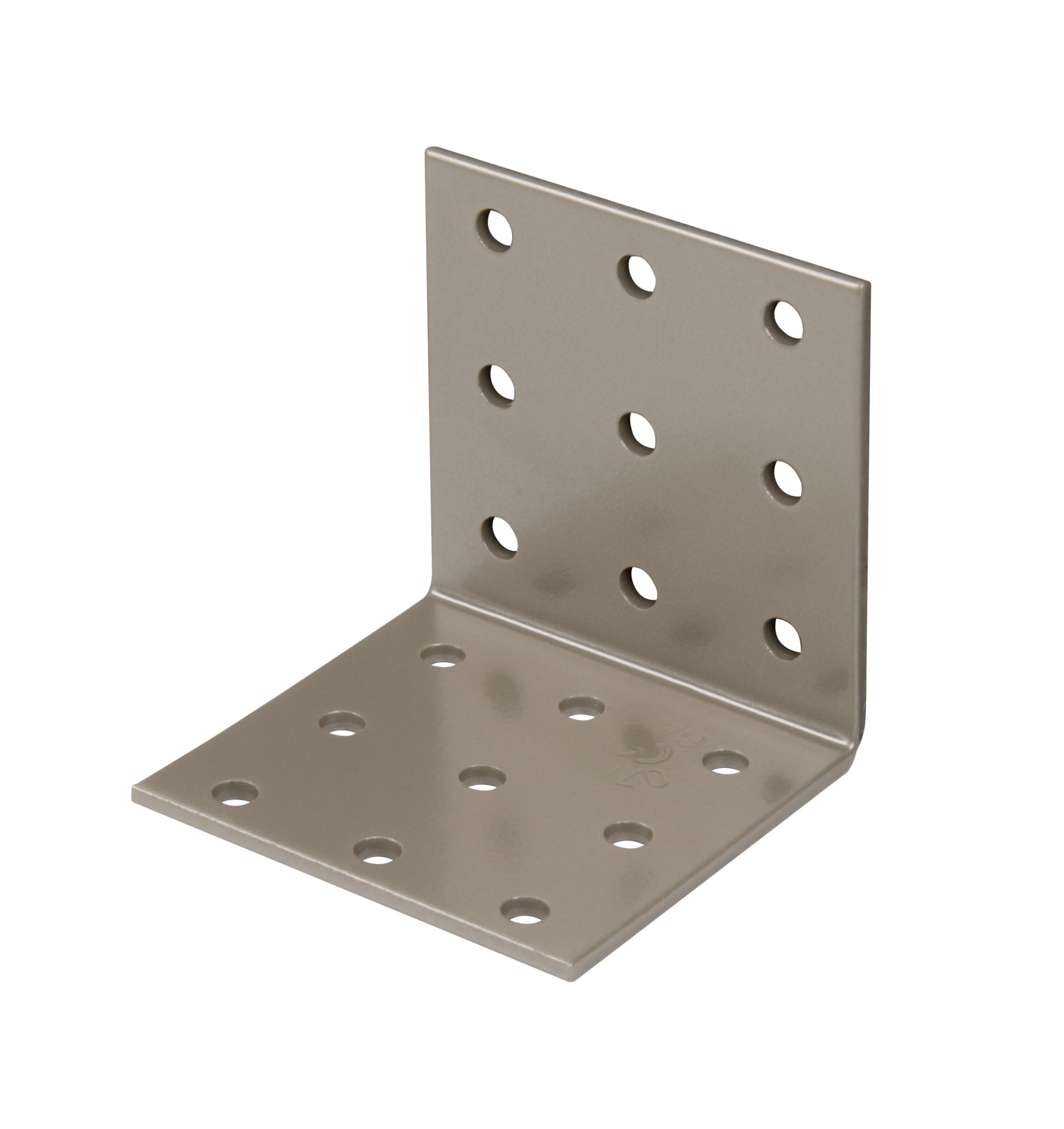 Alberts 821753 DURAVIS® Équerre multi-trous | en beige perle, à couche duplex RAL 1035 | taille 60 x 60 x 60 mm | kit de 50