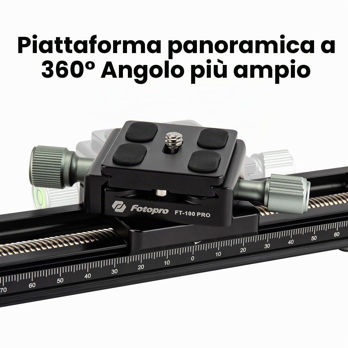 Fotopro Cursore a cremagliera di messa a fuoco Macro per riprese ravvicinate Fotografia Macro con piastra a sgancio rapido Cursore universale in lega di alluminio per fotocamera DSLR