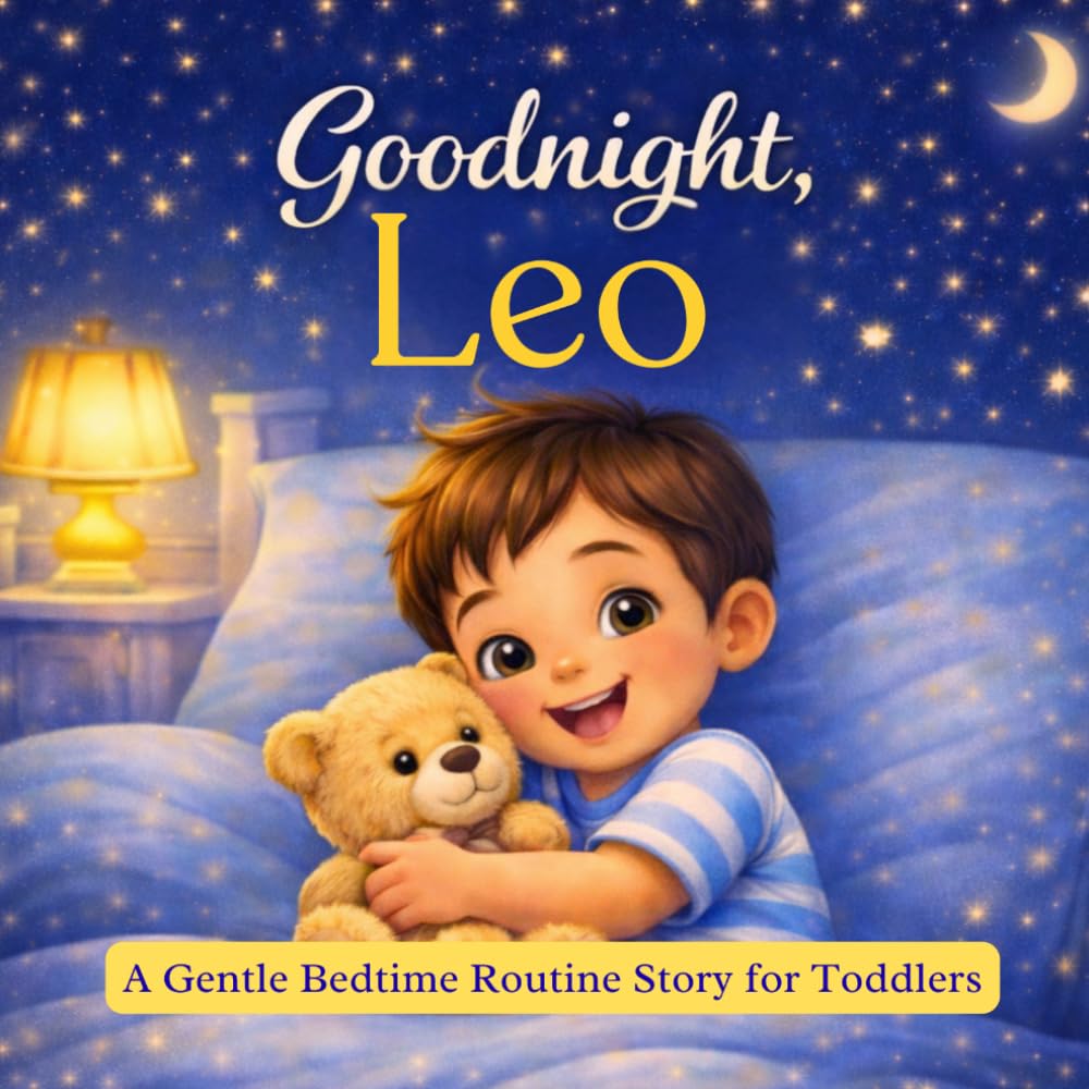 Goodnight, Leo: A Personalized Bedtime Story for Toddlers – A Gentle Goodnight Routine Book for Boys Named Leo (Three Hearts Personalized Baby Name Books (Leo))