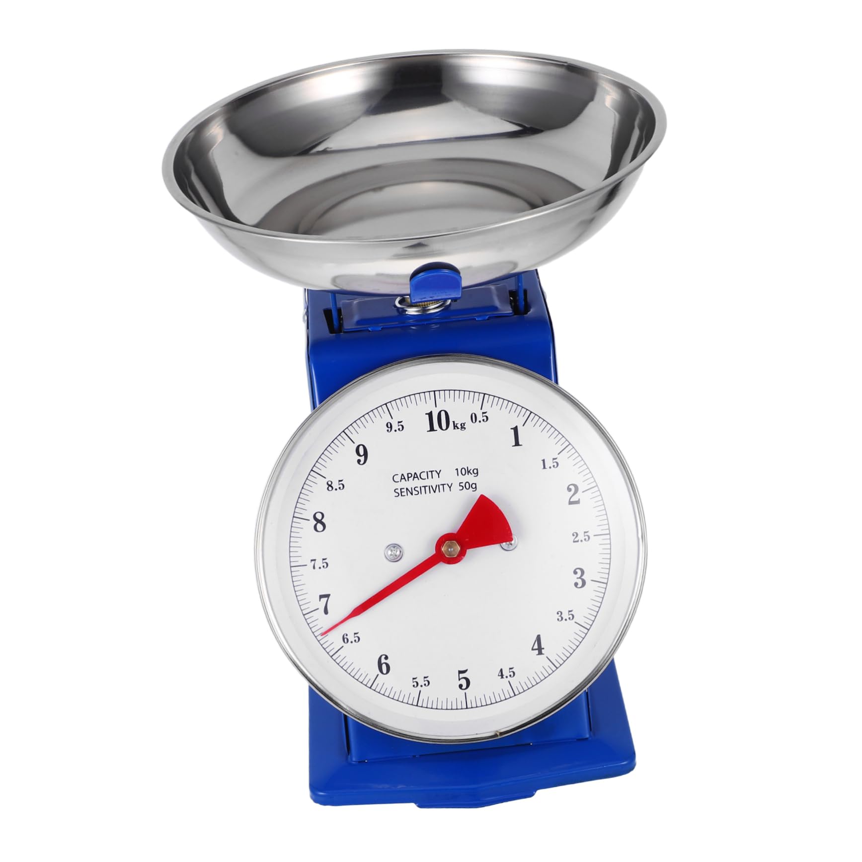 POPETPOP Bilancia Da Cucina Meccanica Per Alimenti: Bilancia Vintage in Acciaio Inossidabile Da 10 Kg Con Vassoio Staccabile Per La Cottura Al Forno E La Preparazione Dei Pasti, Display