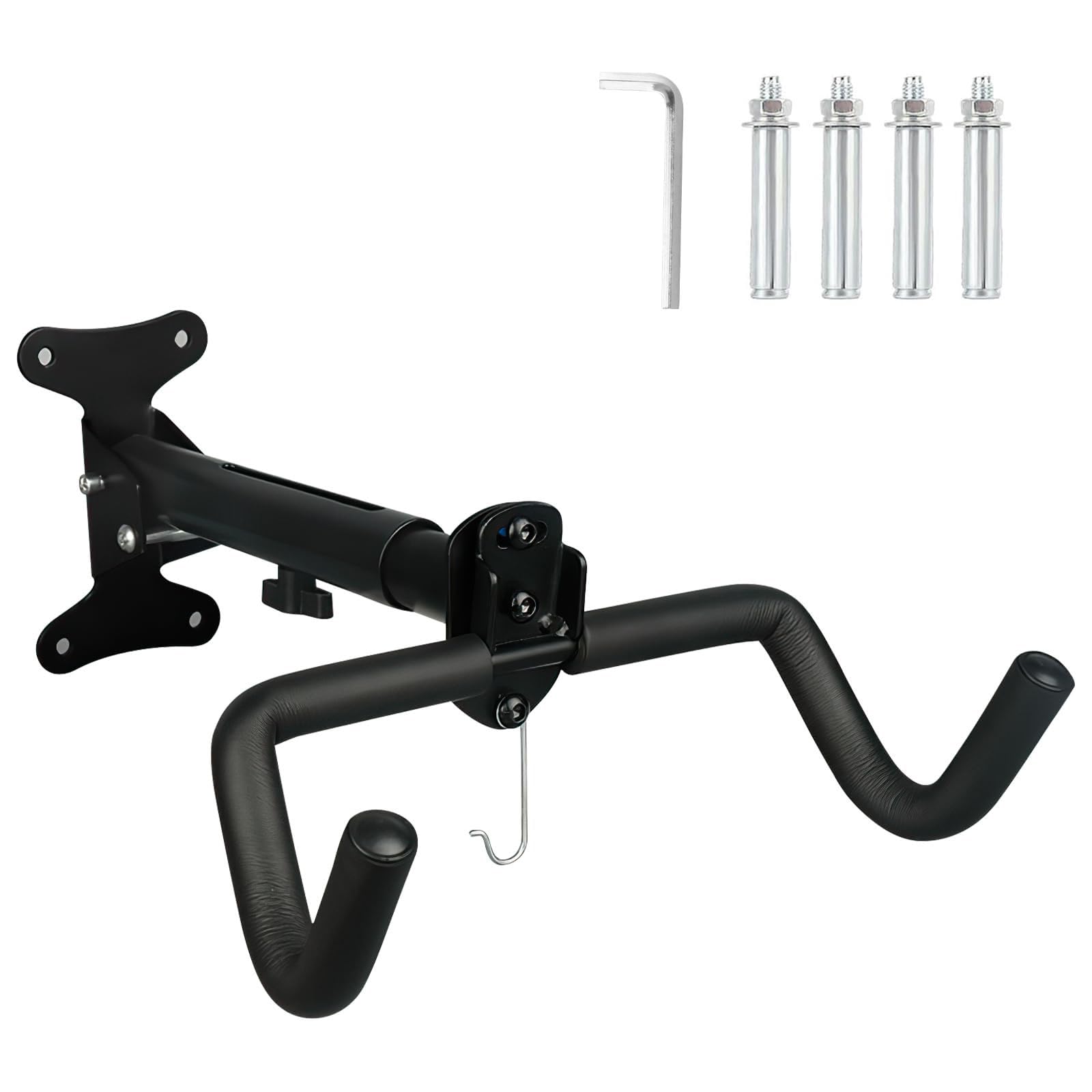 Support mural pour vélo intérieur et support de rangement réglable de 66 LB