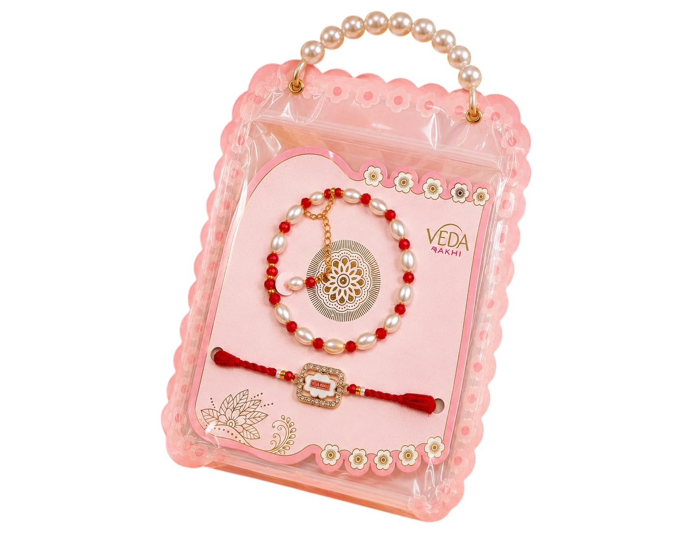 Urban Cart company Designer Combo Rakhi Set with Lumba Bhabhi Rakhi and Traditional Thread Rakhi for Brother and Sister-in-Law-image-9
