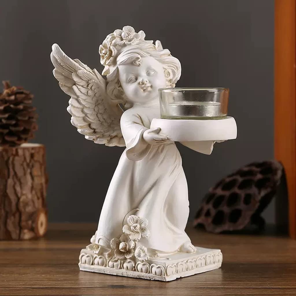 Amazon.co.jp: 装飾キャンドルホルダー樹脂天使キャンドルホルダー