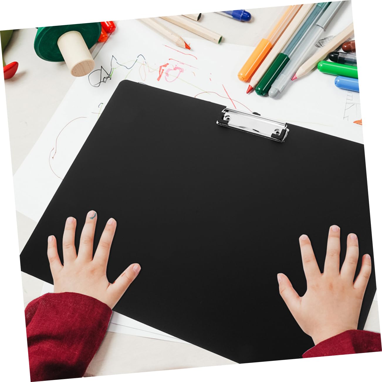 3pezzi Blocco per Appunti Orizzontale Lavagna Portatile in Plastica Spessa Clip per Documenti Multifunzione Organizza Pagine e Documenti Importanti