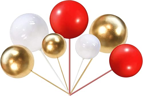 Miniatura 3 de Rsstarxi 30 piezas de miniglobos para tartas, bolas de espuma, decoración de bolas de perlas de imitación, decoración para baby shower, boda,