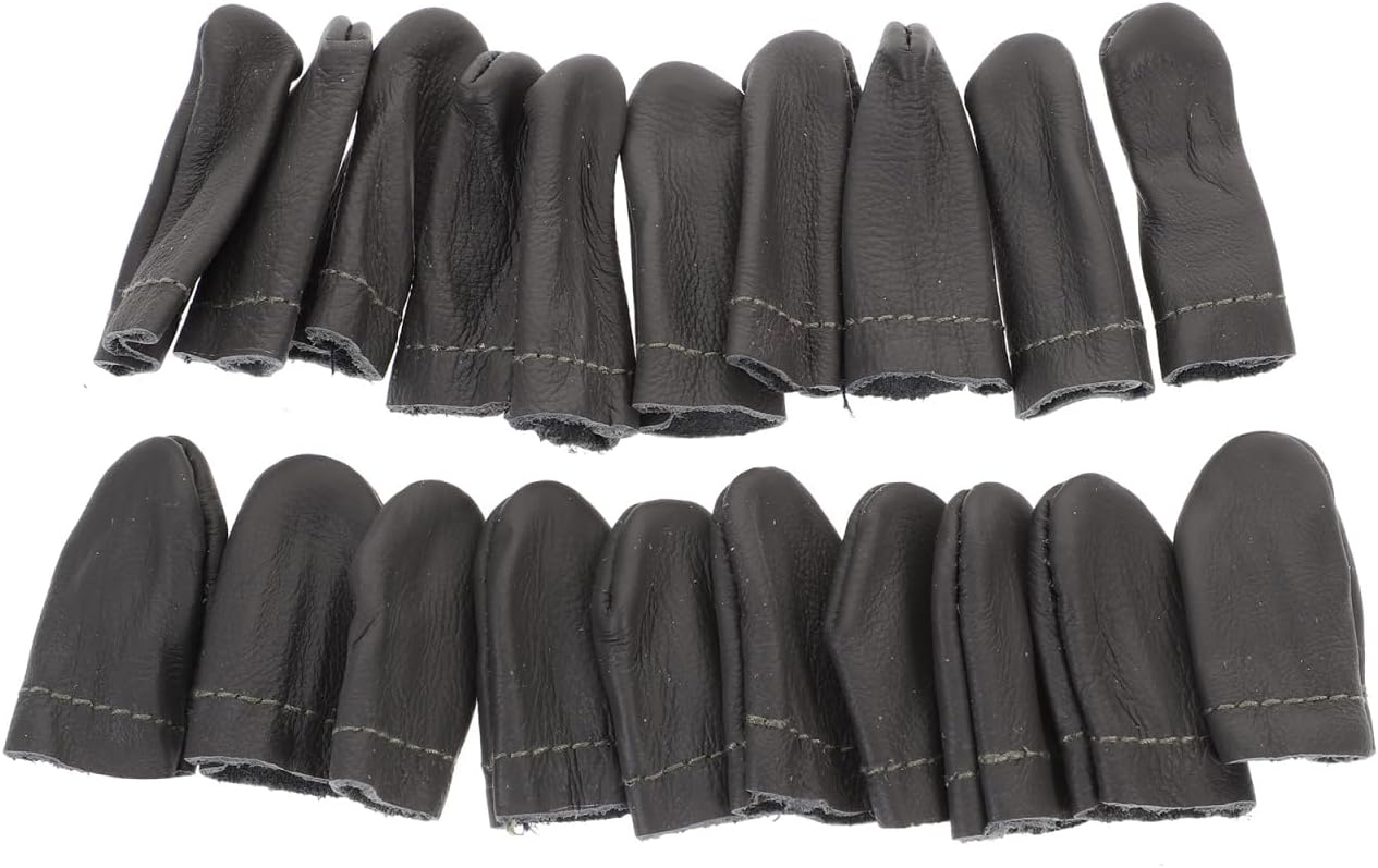 HOMSFOU Felt Thimble Finger Protectors 20Pcs Soft Breathable Finger Cots for Sewing Knitting Felting Crafts Comfortable Covers for DIY Handwork