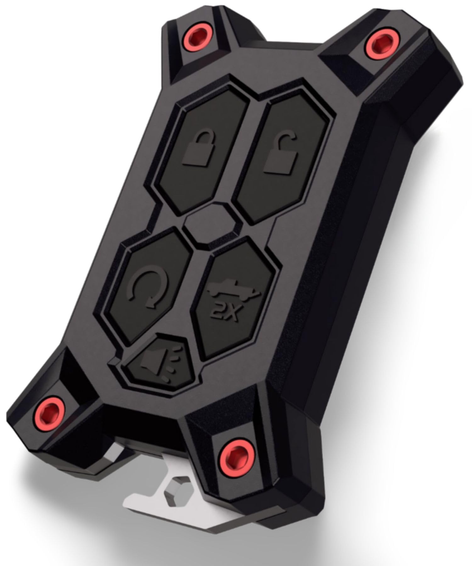 Chevy Key Fob Cover - for GMC Key Fob Cover - Silverado Sierra Accessories - Built in Bottle Opener - Fits 2019-2022 Check Fitment Guide - Custom Colors (Black, Red Screws)