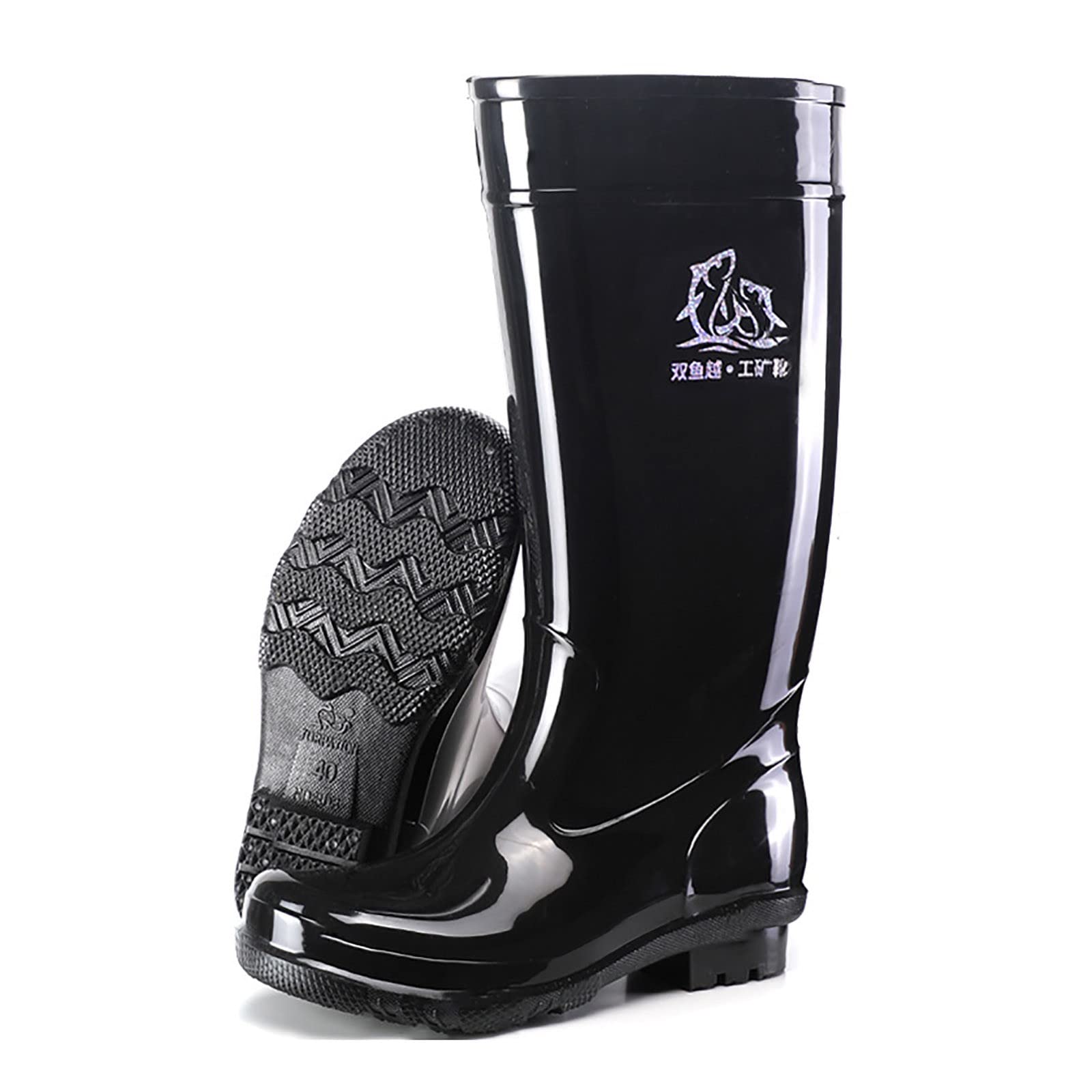 Botas de agua para hombre, botas de lluvia antideslizantes, botas de jardín Wellington, botas de goma para exteriores, botas largas, botas de goma impermeables, botas de lluvia largas, botas de lluvia