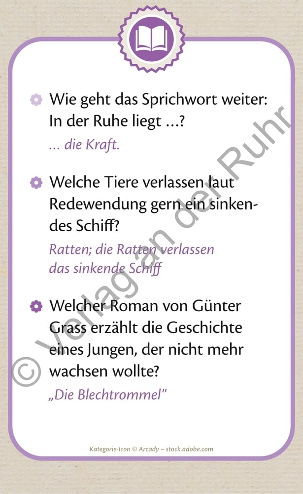Die große Quizbox für Senioren: Ein Kartenspiel-Set zu lebensweltorientierten Themen in drei Schwierigkeitsstufen