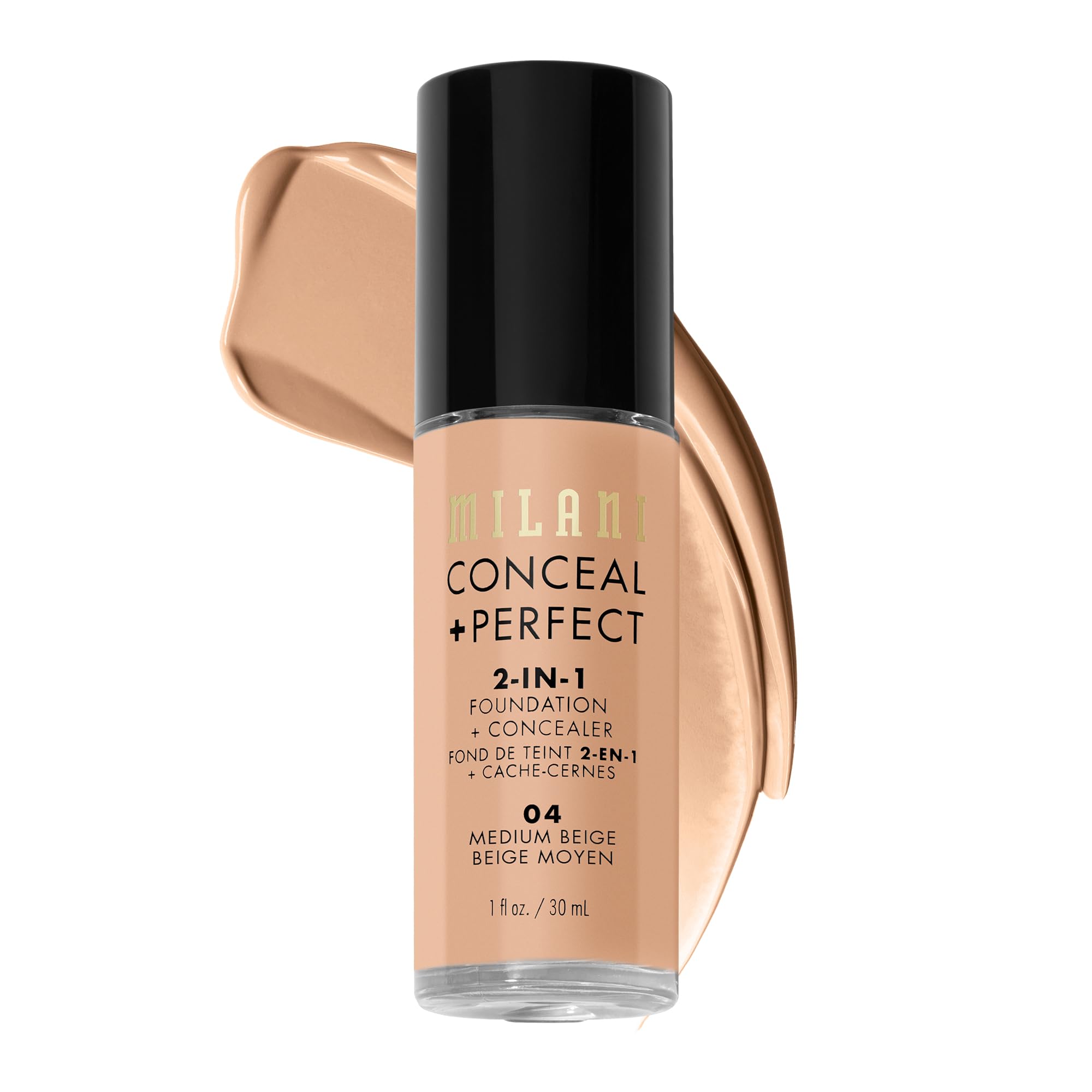 Milani Conceal + Perfect 2-in-1 Foundation + Concealer Makeup -Medium Beige