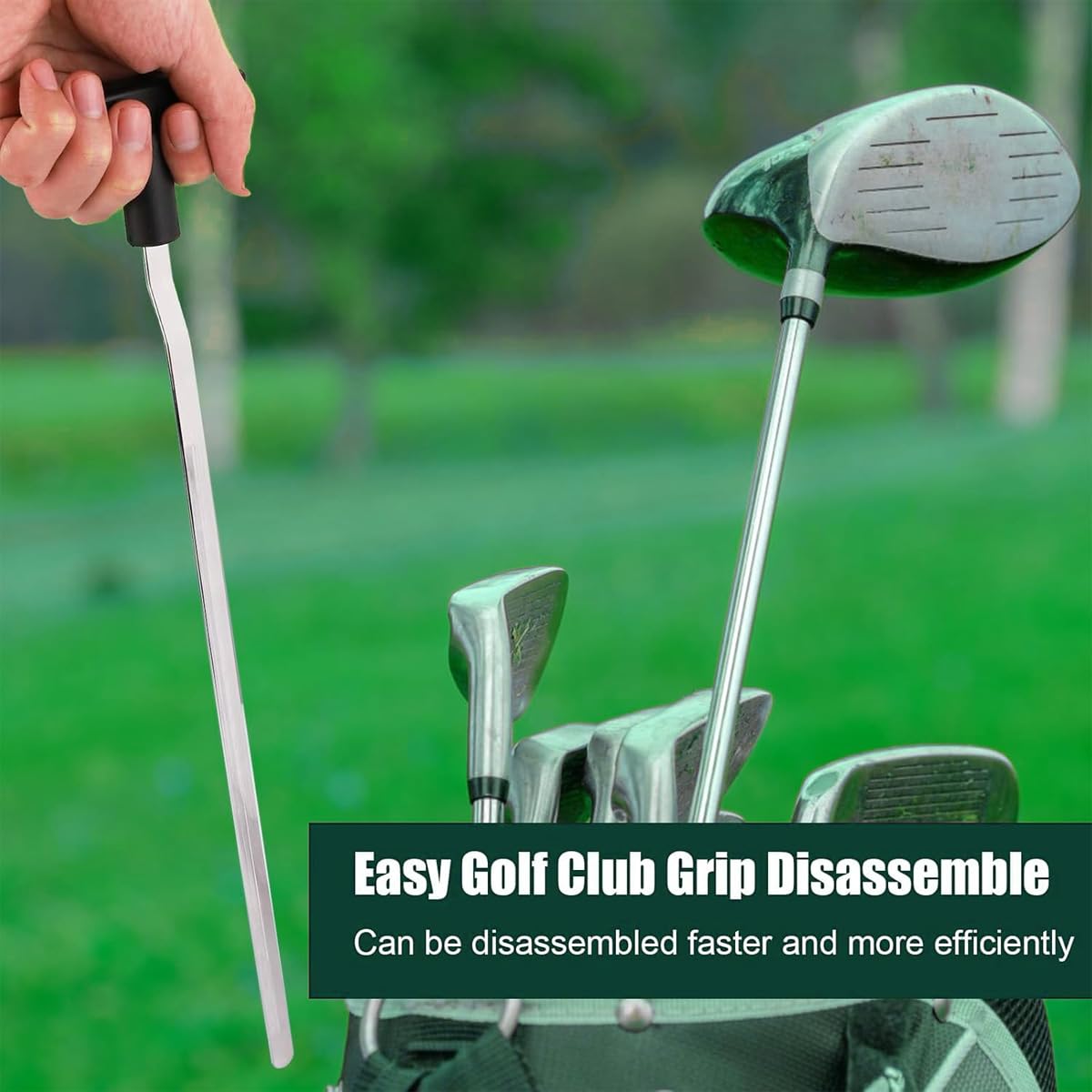Herramienta para extraer grips de golf con ranura en V y protección