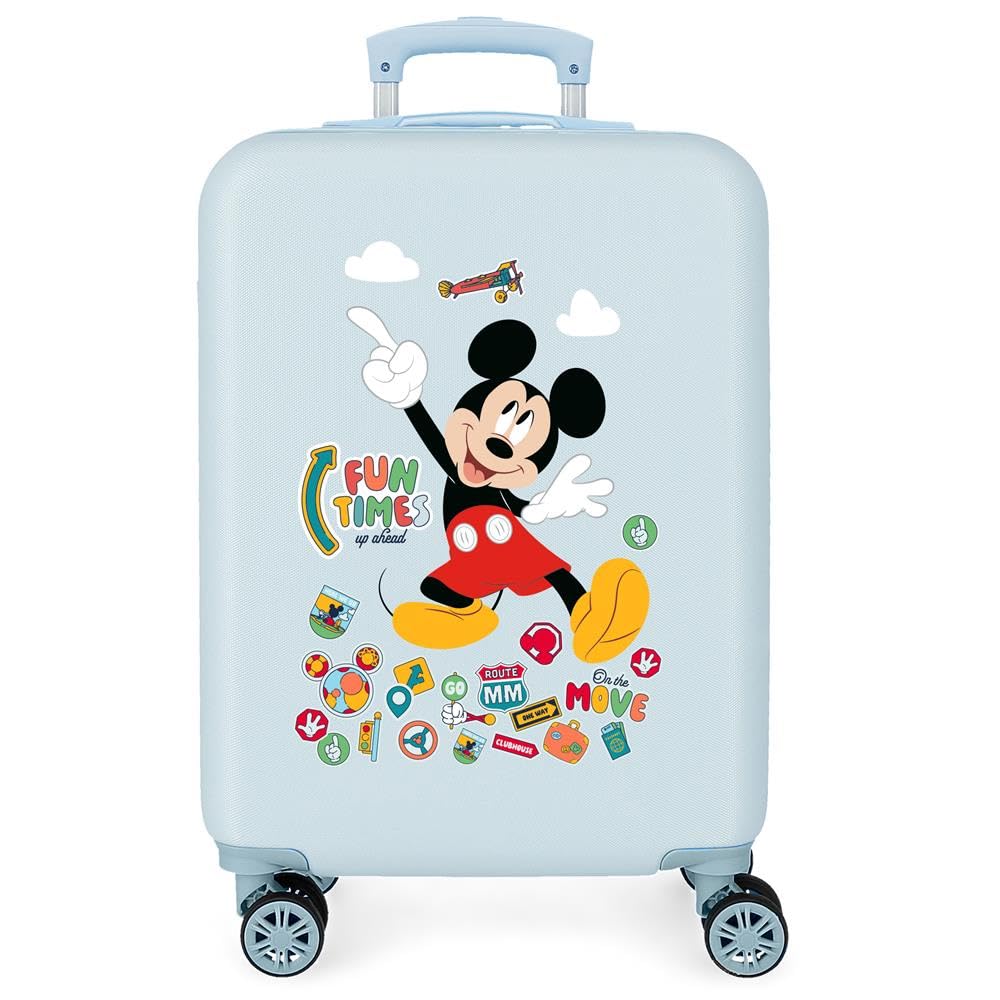 Disney Joumma Mickey Fun Times Cabin Suitcase Blue 38x55x20 cm Rigid 2 kgs Side Combination Lock ABS 2 kgs 35L Hand Luggage
