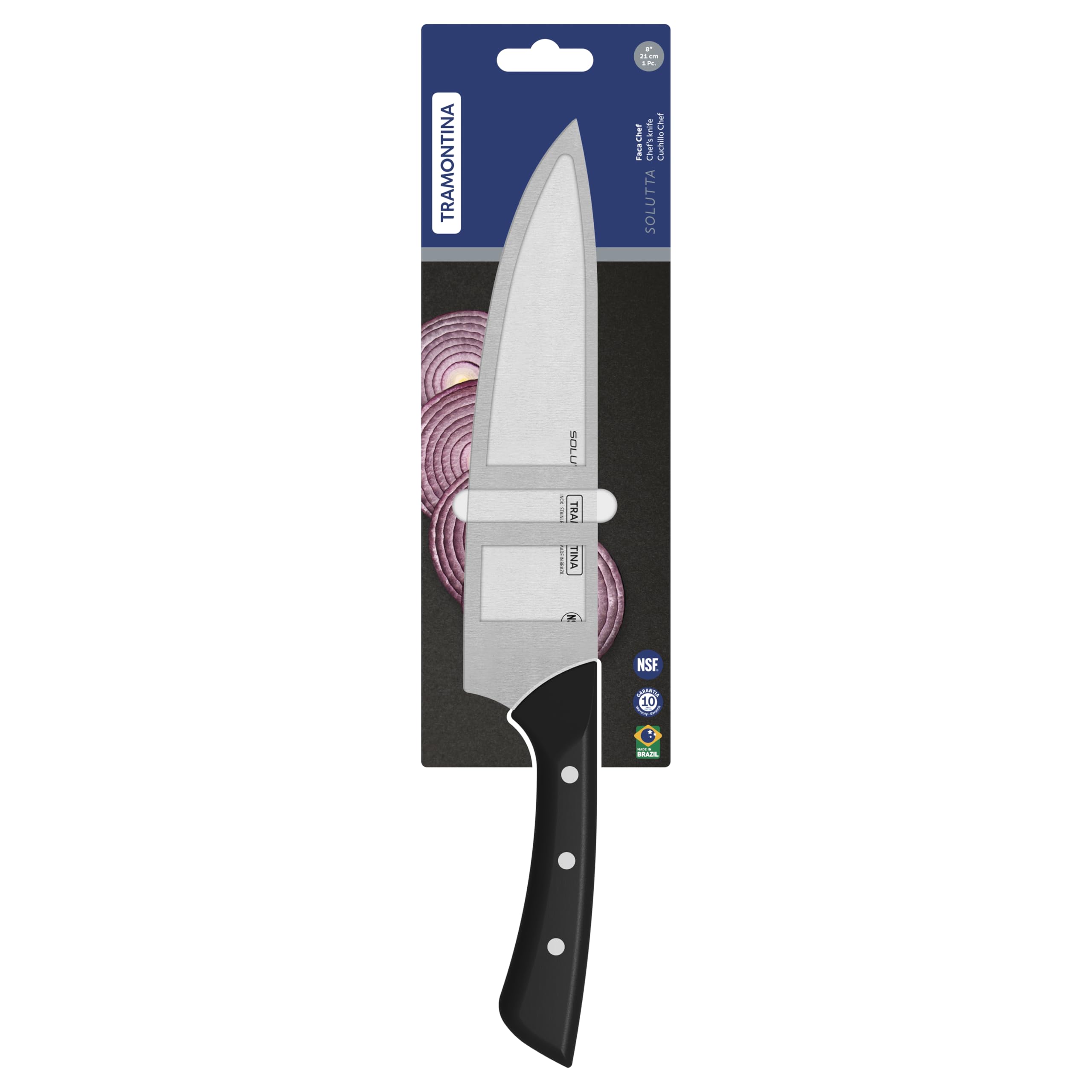 Tramontina Coltello Chef in acciaio inox Solutta 21 cm