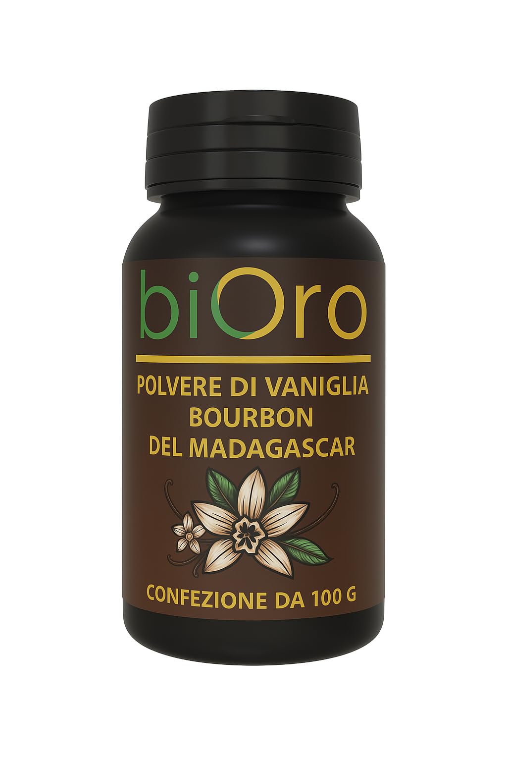 Polvere di Vaniglia Bourbon del Madagascar 100 g – 100% Naturale, Pura da Baccelli Interi – Aroma Intenso per Dolci, Creme, Gelati e Bevande – Qualità Gourmet Premium (100g)