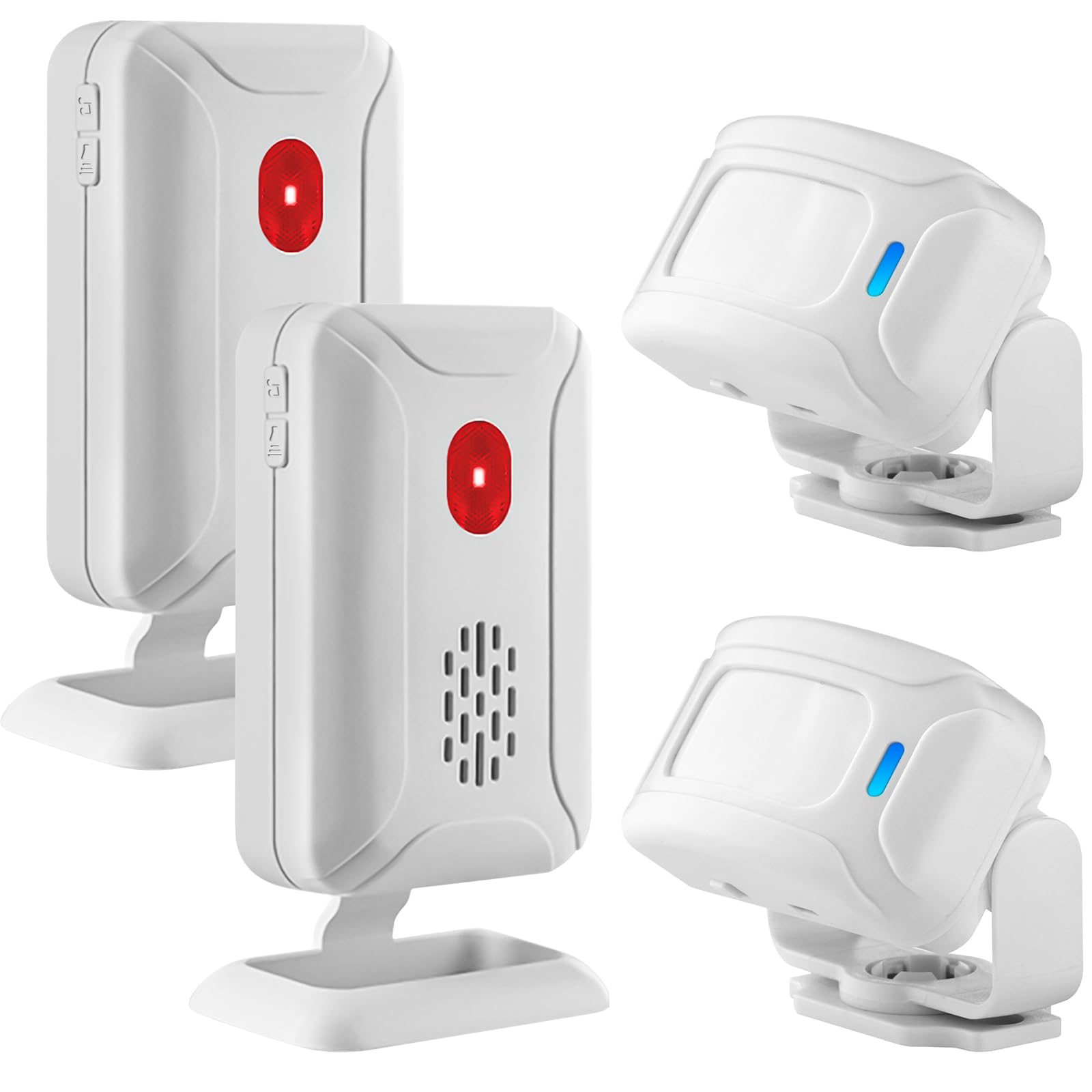 Cruxer Detector de paso para puerta de tienda, barrera de luz, detector de movimiento, campana de carga con timbre de puerta de infrarrojos, timbre de puerta con alarma para negocios, hotel, hogar (2