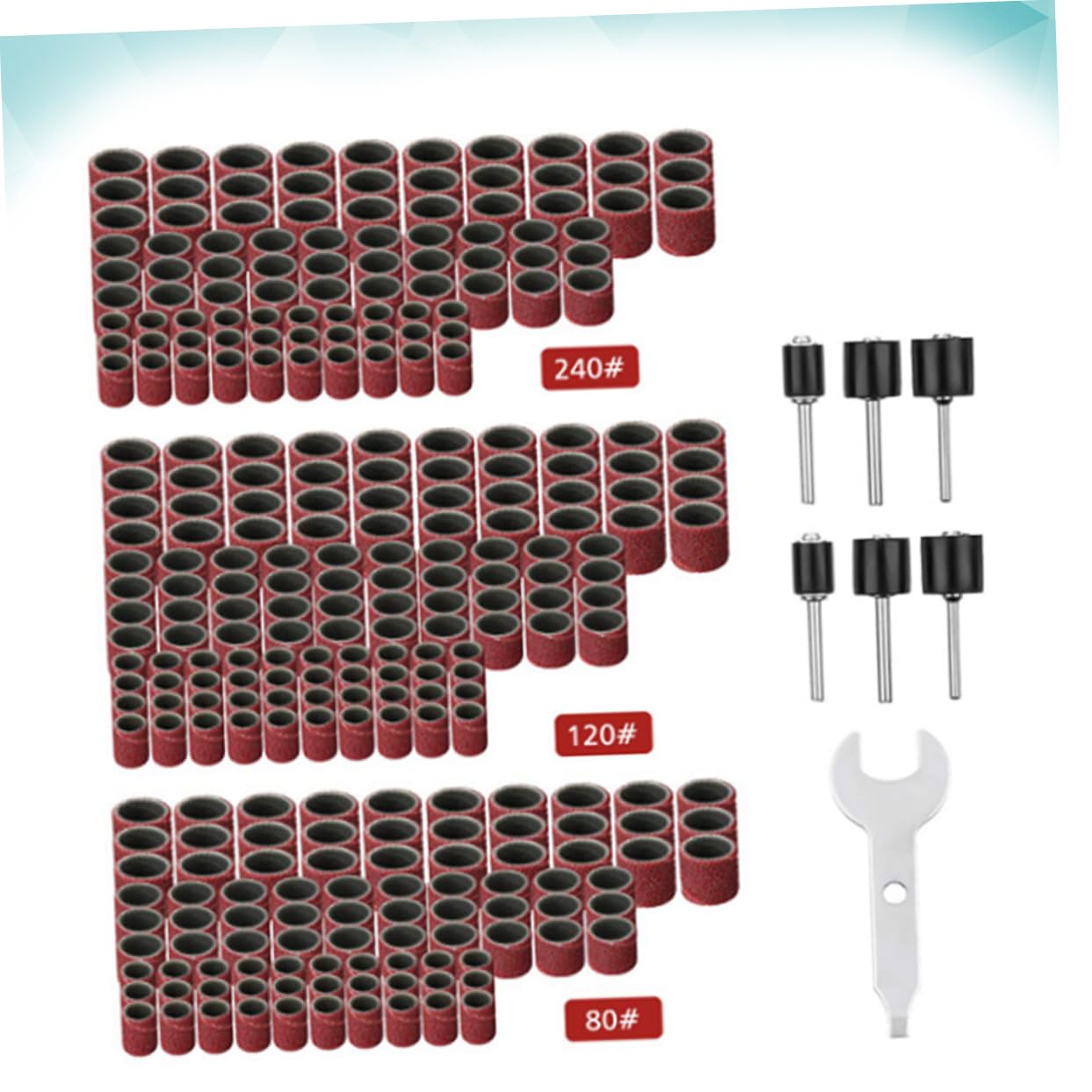 SHINEOFI 307Pcs Electric Emery Circle Polishing Durable Emery Papers for Electric Grinders Versatile for Ceramics and More Hanging Mill Accessories