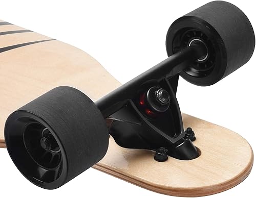 Miniatura 31 de Monopatín de 41 pulgadas de arce natural de 8 capas para crucero, tallado, estilo libre y cuesta abajo con herramienta en T Valle