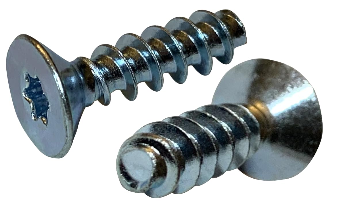 M3-1.57 x 12mm Thread Forming Screws for Plastics 30 Degree Thread Flank/Six-Lobe/Flat Head/Steel/Zinc (1000 pcs)