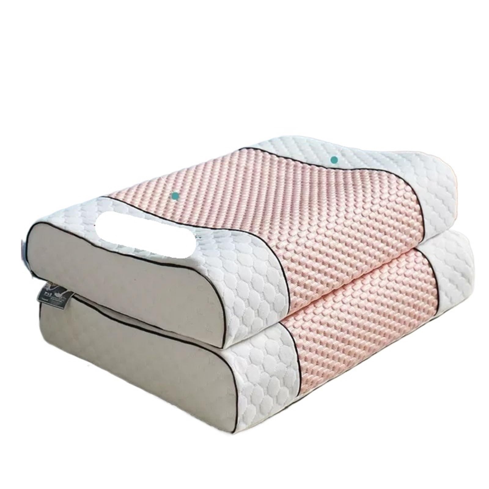 Dvmsief Pink Latex Pillow Latex Pillow Slow Rebound Health Care Memory Foam(Pink)
