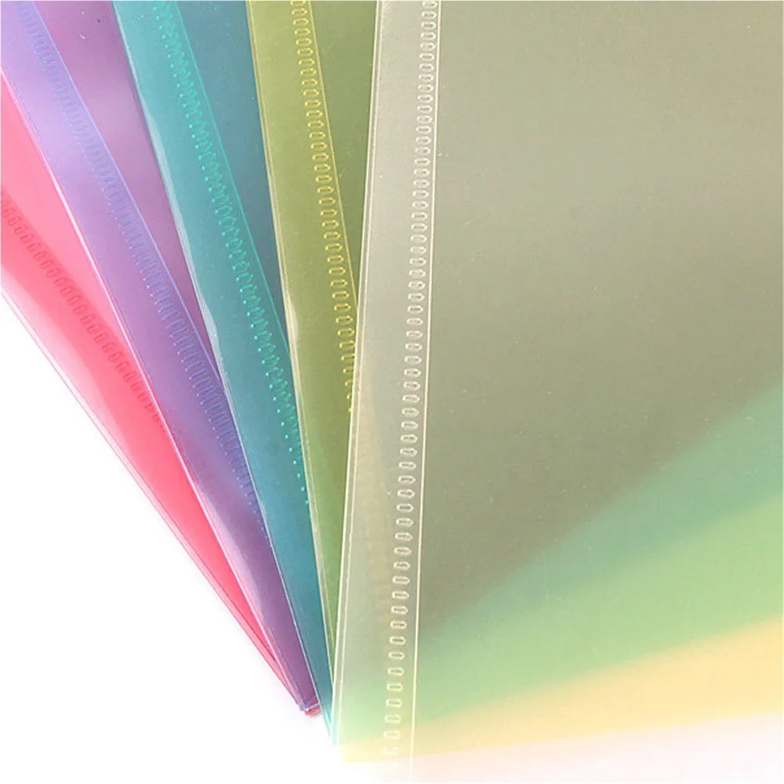 Buste in plastica Portadocumenti formato A4 da 30 pezzi con chiusura a bottone automatico Organizer for cancelleria scolastica for ufficio a casa(Transparent)