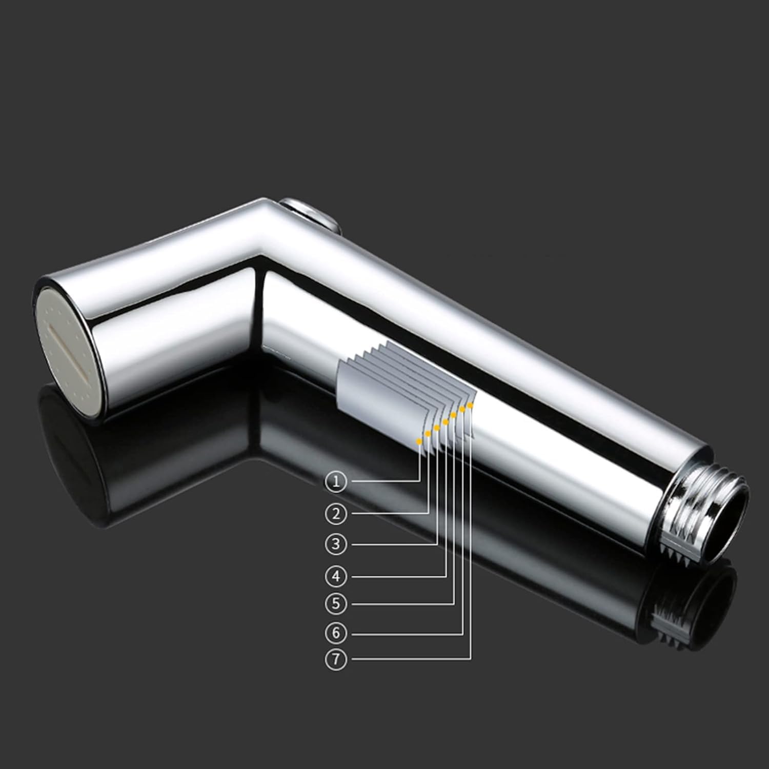 Toilet Bidet Kit - Handheld Bidet Sprayer - Chrome Toilet Shower Head with Hose and Holder Wall Mounted — view 8