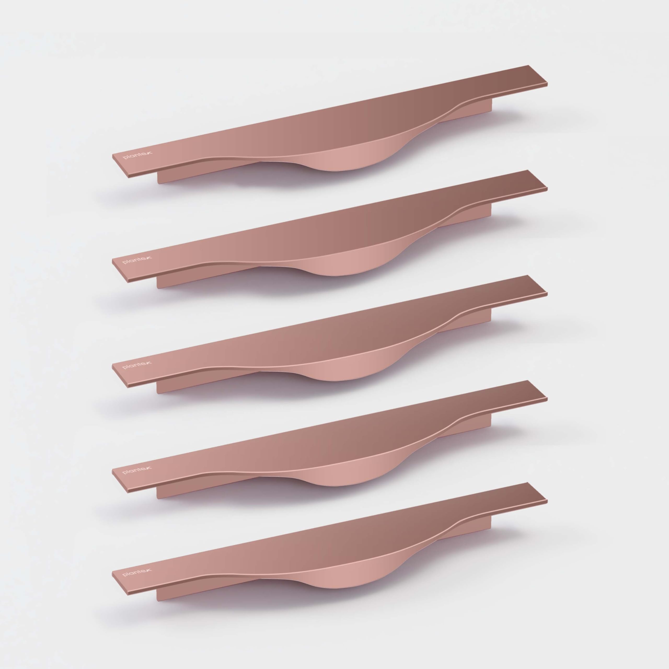 Plantex Profile Handle for Kitchen Cabinet/8 Inch Aluminium Drawer Profile Handle/Wardrobe Pull Handle for Home/Office/Hotel - Pack of 5 (Rose Gold)