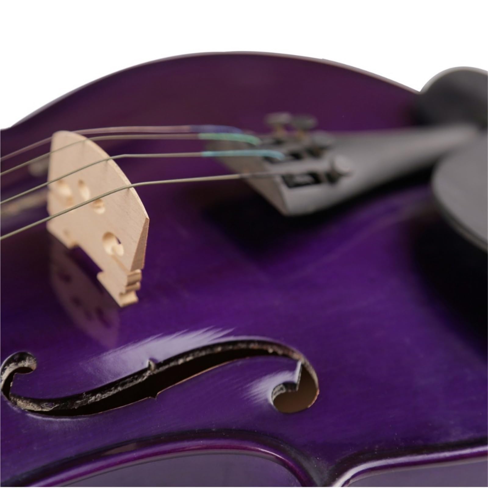 Violini Professionali Violino Elettrico Professionale In Legno Massello Con Cavo Di Collegamento Blu(1/4)