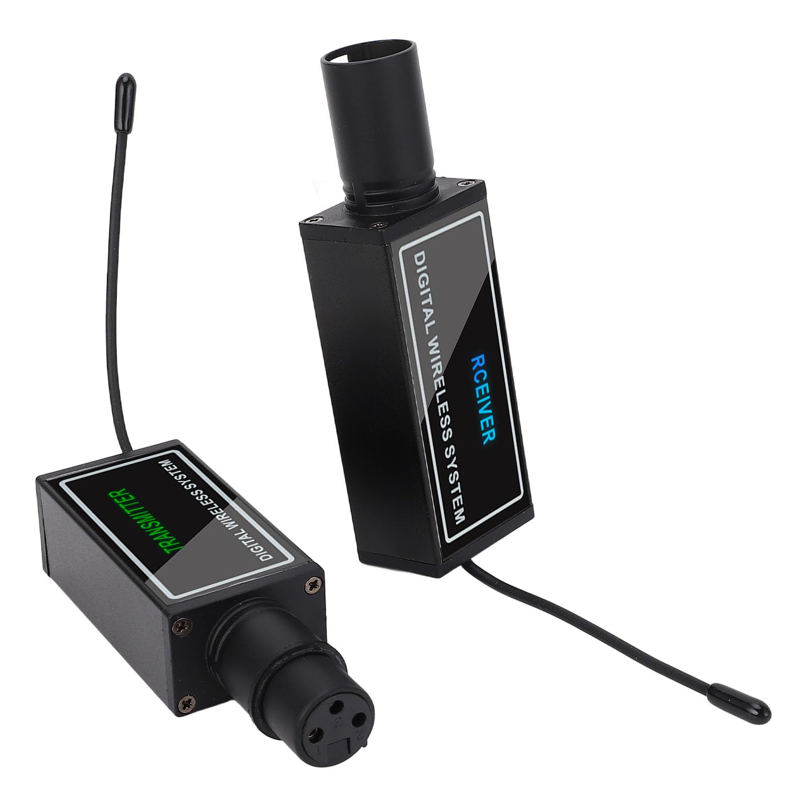 Ricevitore trasmettitore microfono wireless Adattatore XLR USB UHF per fotocamera mixer audio Nero