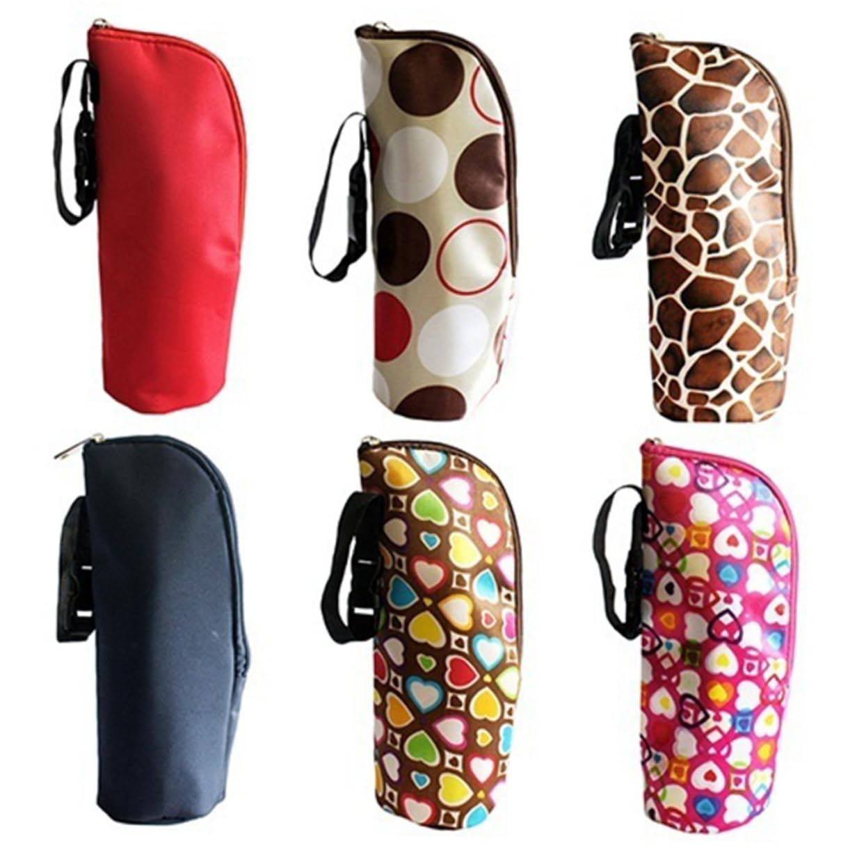 KOMBIUDA Insulated Baby Bottle Sleeve Milk Bottle Warmer Bag Long-life Insulation Easy to Clean Stroller Compatible (bright)