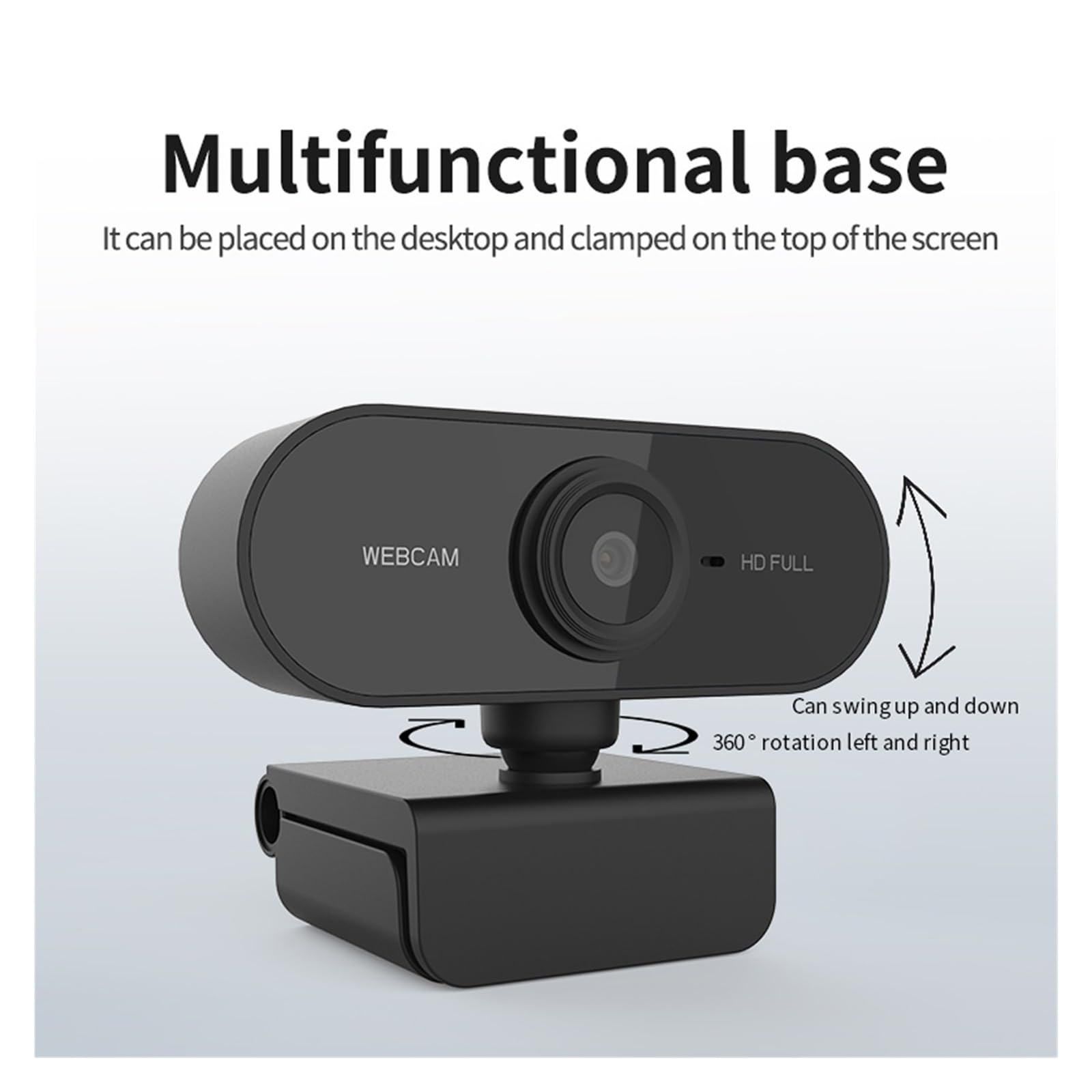 Webcam 1080P HD Web Camera con microfono USB Web Cam for PC Computer portatile Trasmissione in diretta Mini videocamera for conferenze, streaming live, registrazione