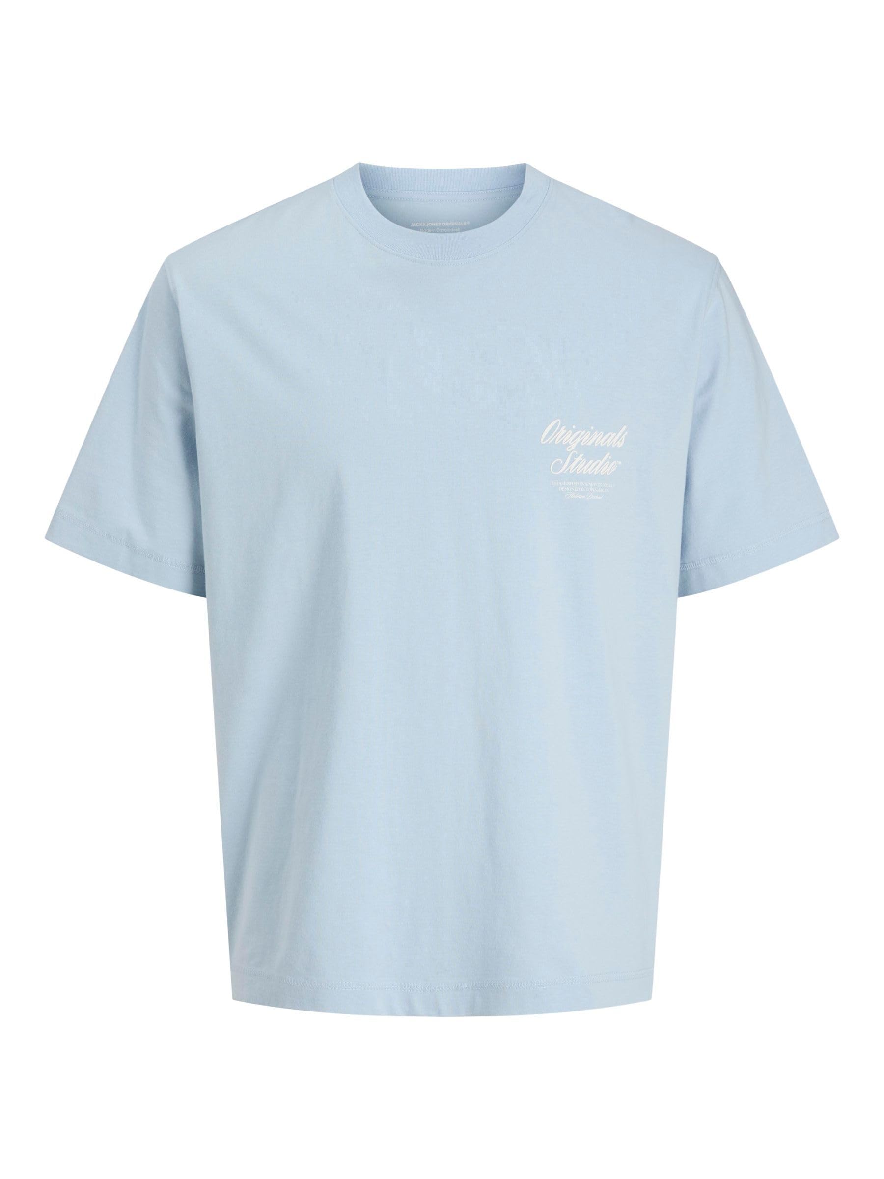 JACK & JONES Jornorrebro Typo Tee SS Crew Neck Noos, Skyway, XL